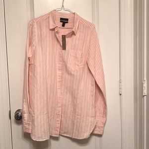 NWT J Crew linen boyfit shirt (size 10 & Tall)